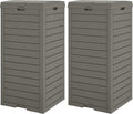 Outdoor Trash Can, 2 Set of 31 Gallon Garbage Can by LHBGO
