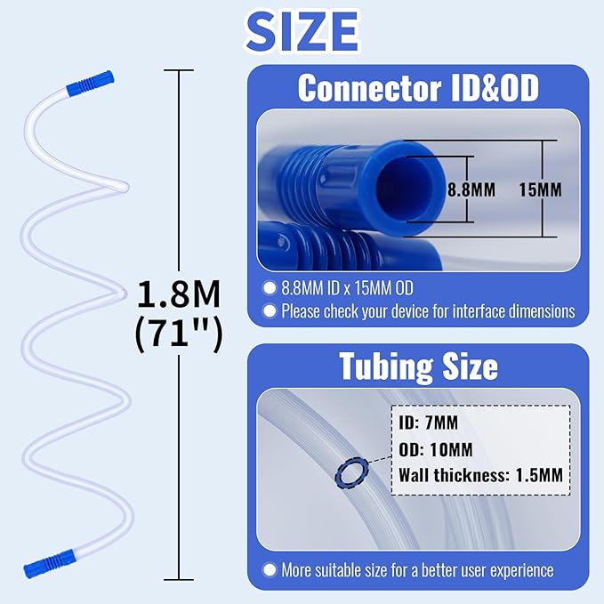 3 PCS 71" Suction Tubing Hoses Extended Suction Connection Tube - Image 3