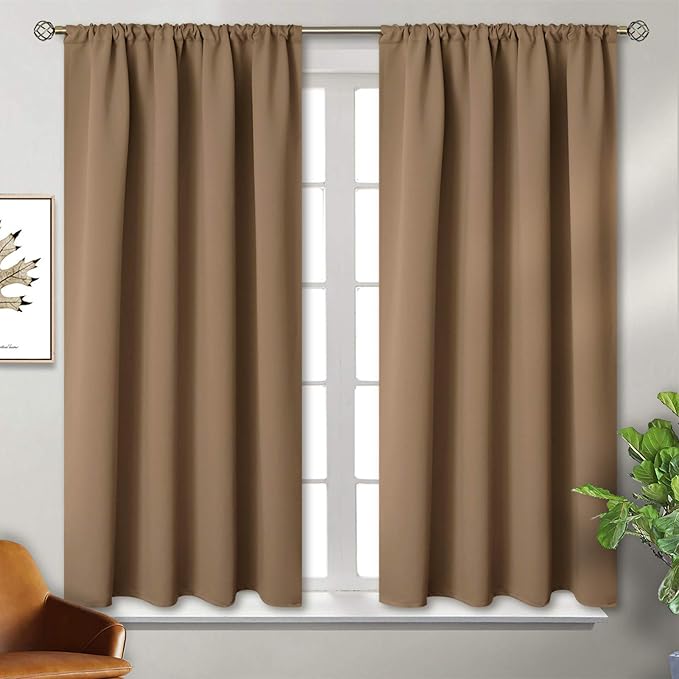 BGment Taupe Blackout Curtains 40 Inches Length by BGment