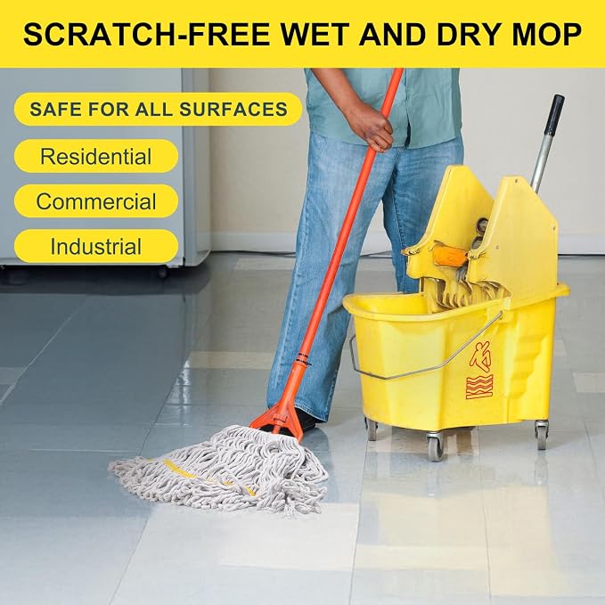 KeFanta 3 Pack Heavy Duty Commercial Mop Head Replacement, Wet Industrial - Image 3