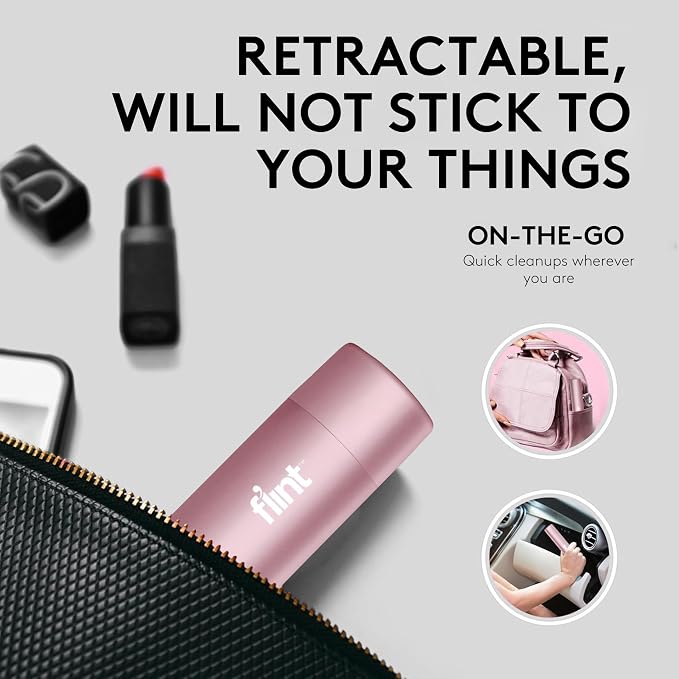 Flint Rose Gold Retractable Mini Lint Roller - Image 6