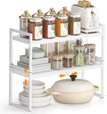 DOLALIKE Expandable Kitchen Countertop Organizer, Stackable Cabinet Shelf by DOLALIKE
