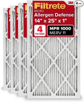 Filtrete 14x25x1 AC Furnace Air Filter, MERV 11, MPR 1000, Micro Allergen by Filtrete