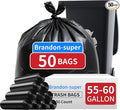 Brandon-super 55-60 Gallon Trash Bags, Sturdy & Tear-Resistant Commercial Can by Brandon-super