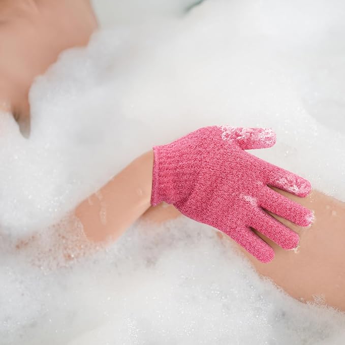 Evridwear Exfoliating Gloves for Shower, 100% Nylon Thick Soft Medium Heavy - Image 8