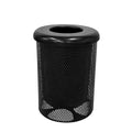 COATEDOUTDOORFURNITURE RFT-P-TXTBLK Heavy Duty Round Trash Receptacle by CoatedOutdoorFurniture