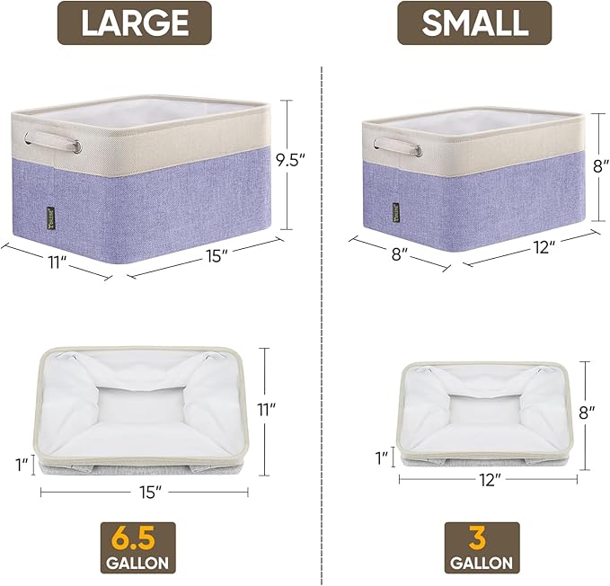 BALEINE 4 Pack Fabric Storage Bins - Image 2