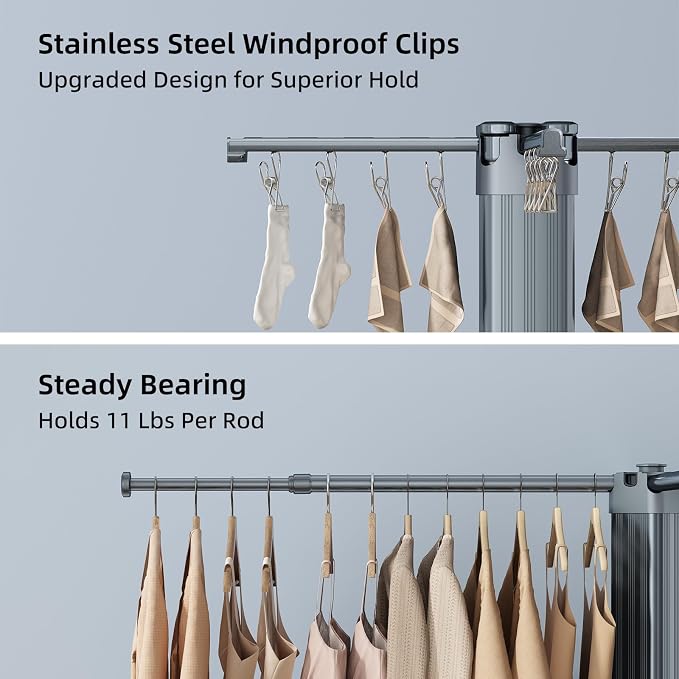 BIREN Clothes Drying Rack Foldable Extending Laundry Rack - Image 5