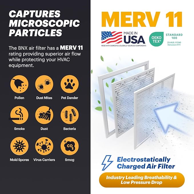BNX TruFilter 14x24x1 Air Filter MERV 11 - Image 3