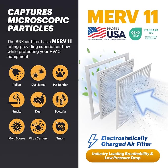 BNX TruFilter 18x18x1 Air Filter MERV 11 - Image 3