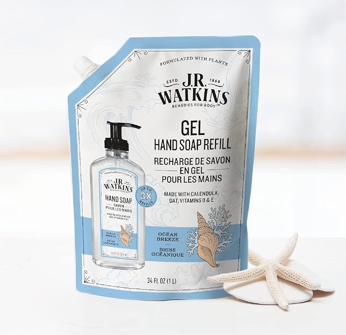 J.R. Watkins Gel Hand Soap Refill Pouch, Scented Liquid Hand Wash - Image 5