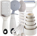 Beille 14pc Wheat Straw Kitchen Utensil Set Peeler Cutter Grater Spoons and Cups by BEILLE