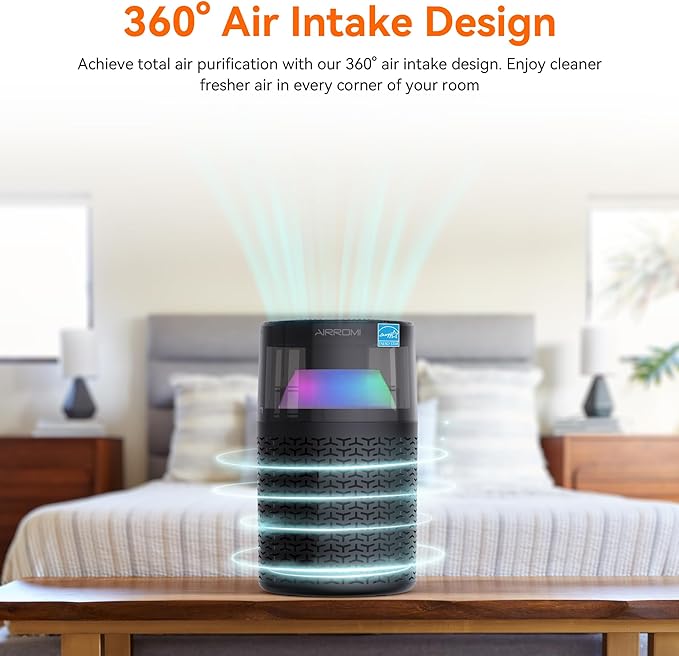 AIRROMI Air Purifiers for Bedroom Home, Activated Carbon Filter Cleaner - Image 3