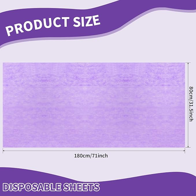 Breling 100 Pcs 31.5 x 71 Inch Disposable Bed Sheets Oil-proof PE Film Massage - Image 3