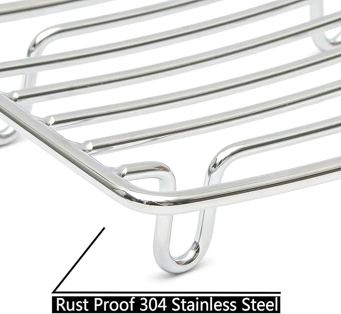 Bar Soap Dish Holder for Shower Bathroom Stainless Steel Rust Proof Self - Image 3