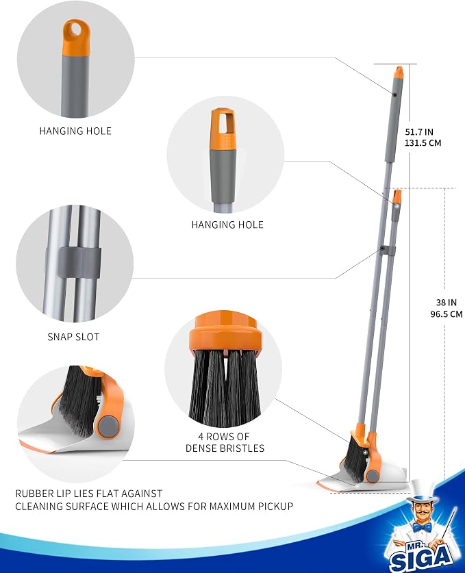 MR.SIGA Broom and Dustpan Set - Image 6