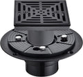 RANDOM 4 Inch Black Shower Drain Square by RANDOM