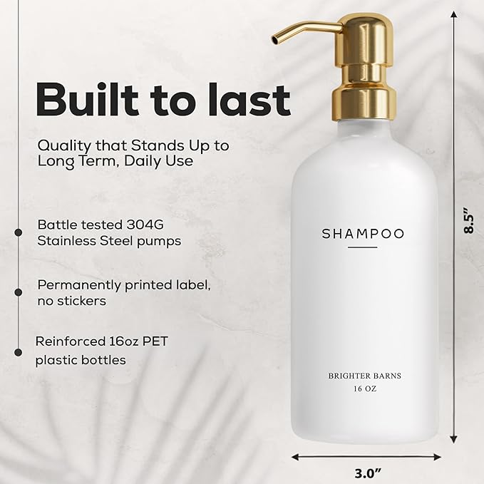 Luxury Shampoo and Conditioner Dispenser Set by Brighter Barns - Image 3