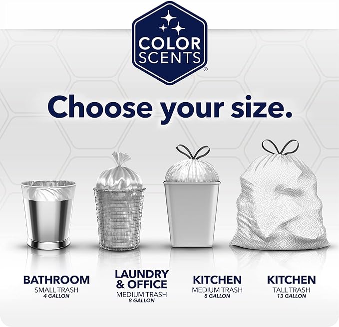 Color Scents Tall Kitchen Trash Bags - Image 5