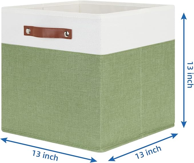 Temary 13 Inch Cube Storage Bin 4 Pack Fabric Storage Cubes Fabric Storage Bin - Image 2