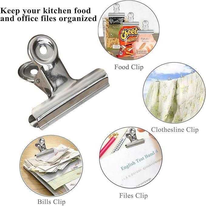 18 Pack Stainless Steel Chip Bag Clips Heavy Duty Food Bags Clamp Clips - Image 5
