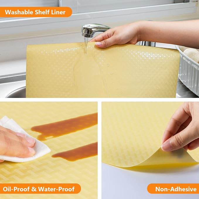 Shelf Liners for Kitchen Cabinets Refrigerator Liners Waterproof & Oil-Proof - Image 4