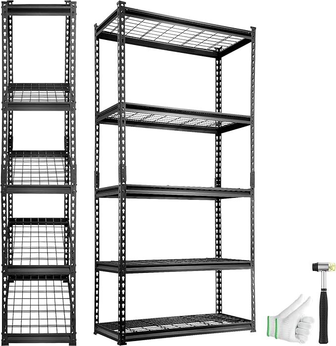 VEVOR Storage Shelving Unit, 5-Tier Adjustable, 2000 lbs Capacity, Heavy Duty by VEVOR