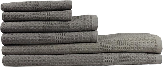GILDEN TREE Waffle Towel Set Quick Dry Thin | 2 Bath Towels | 2 Hand Towels | 2 by GildenTree