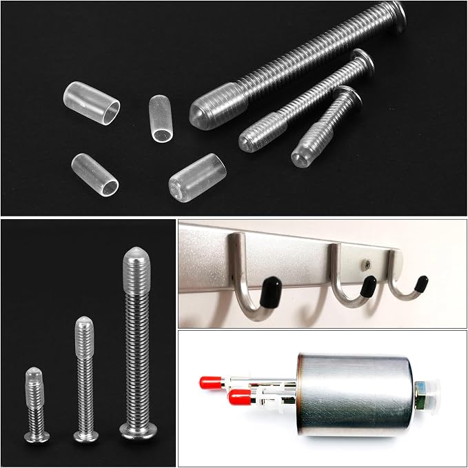 uxcell 20pcs Rubber End Caps Protective Caps 26mm ID Vinyl PVC Round Tube Bolt - Image 5