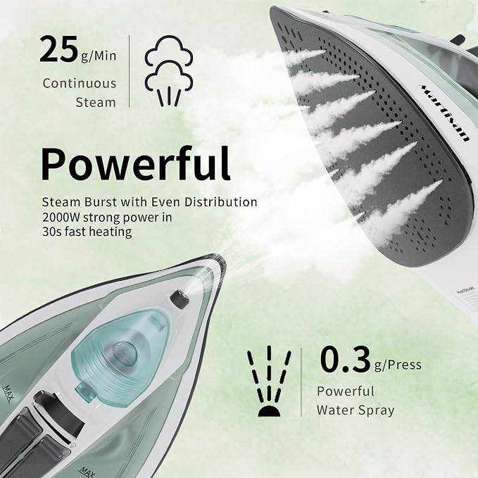 Martisan 2000W Powerful Steamer, Steam Iron - Image 3