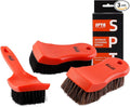 SPTA 3Pcs Car Detailing Brush Kit, Leather & Textile Interior Brush, by SPTA