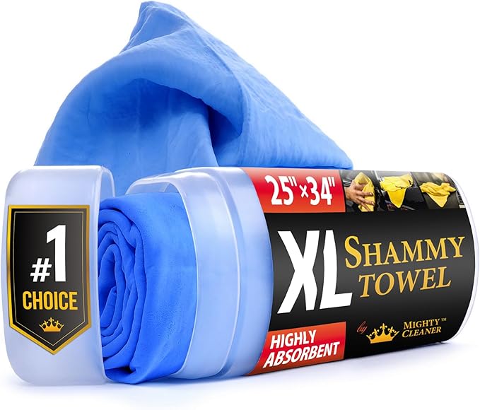 Premium XL Shammy Towel for Car by MightyCleaner