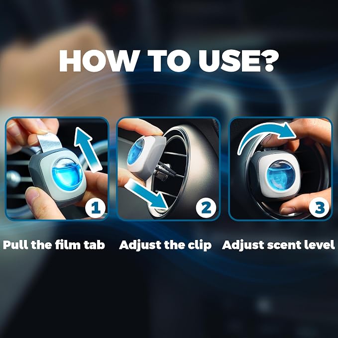 Air Jungles New Car Scent Car Air Freshener Clip, 6 Vent Clips, 4ml Each - Image 3