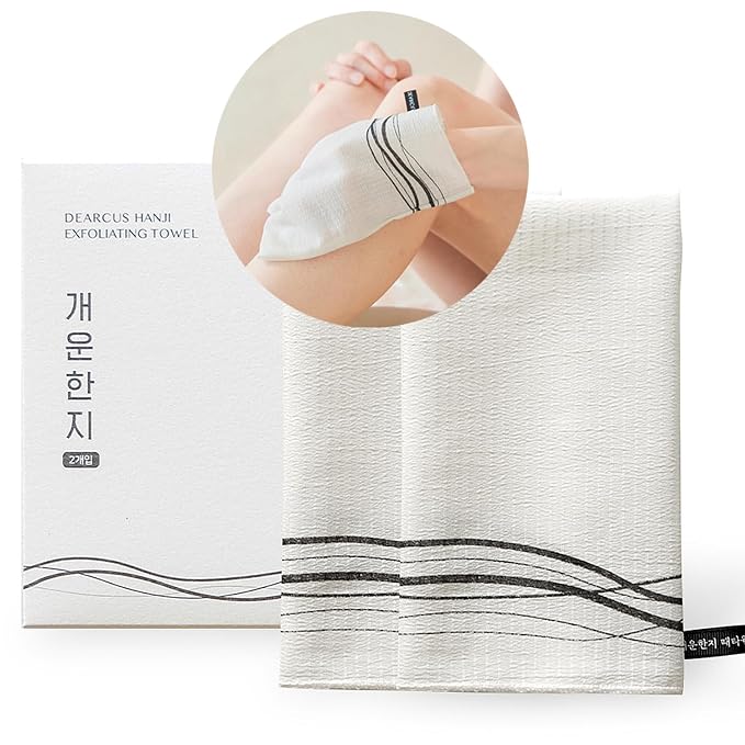 DEARCUS Korean Exfoliating Washcloth Towel 2Pcs, Hanji Bath Washcloths Mitt by DearCustomersDEARCUS