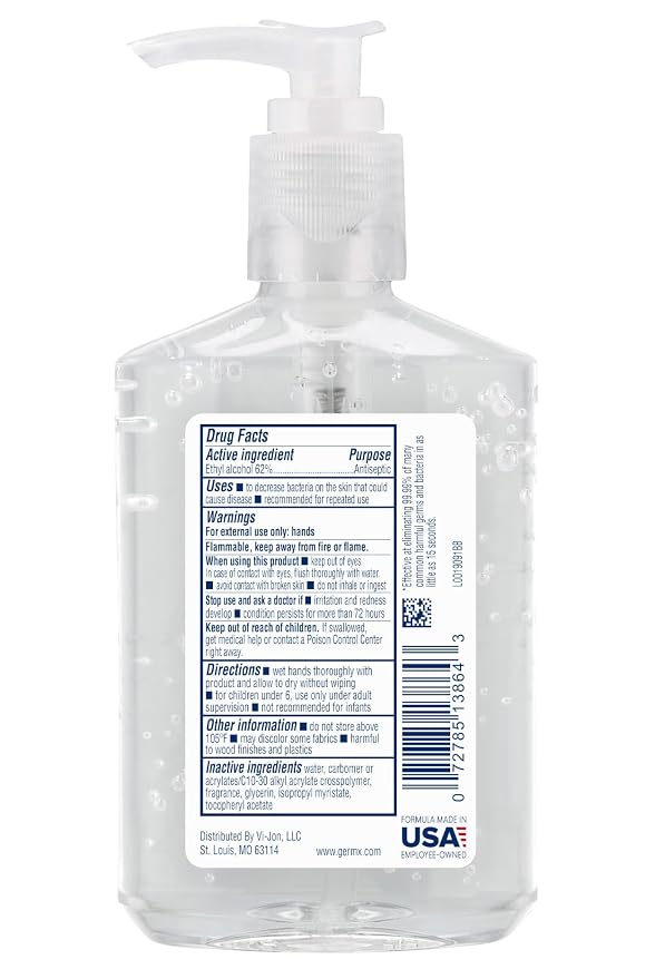 Germ-X Original Hand Sanitizer, Non-Drying Moisturizing Gel - Image 3