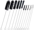 Straw Cleaner Brush Set, 12 Pieces Extra Long Pipe Water Bottle Brushes by BRUSHFAMILY