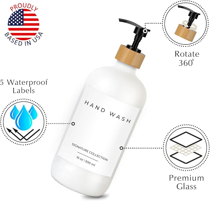 Emerson Glass Soap Dispenser Set - 16 Oz - Image 3