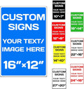 custom parking sign, Aluminum Weatherproof Metal Sign Multiple Sizes Custom by Repaly