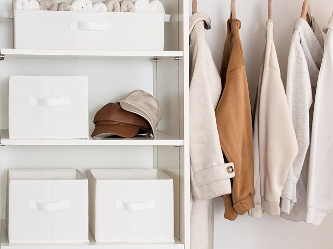 StorageWorks Storage Baskets for Shelves, Foldable Fabric Closet Storage Bins - Image 3