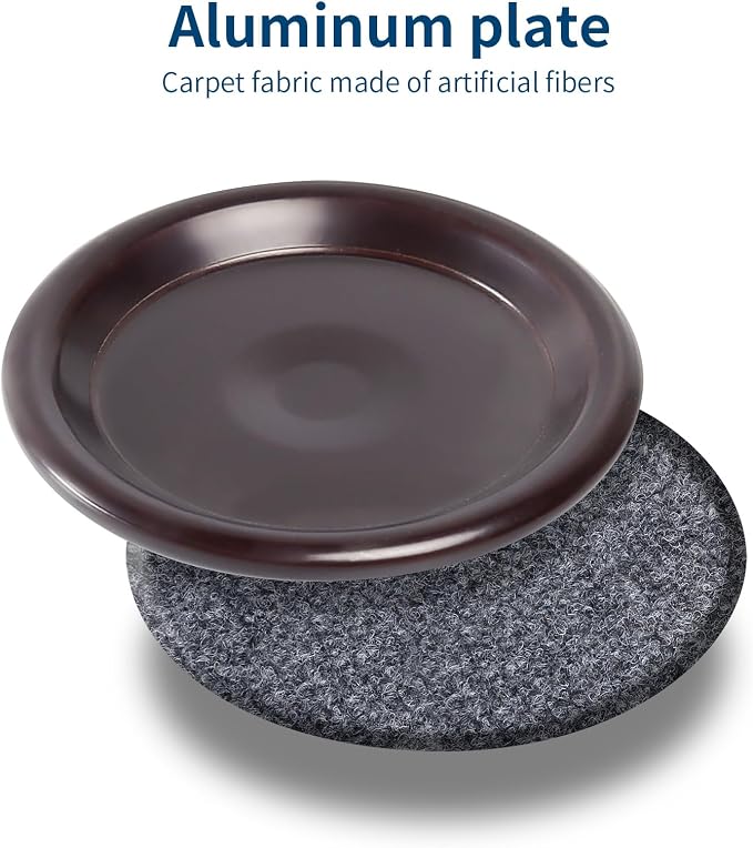 Ezprotekt 1 5/8" Round Reusable Felt Furniture Caster Cups - Image 4