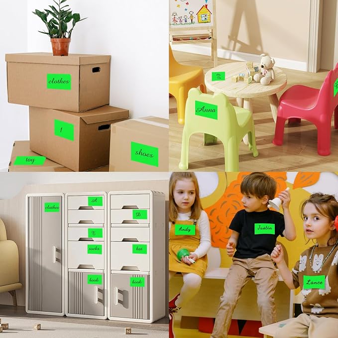 STARLIBOO 3"X5" Rectangle Color Coding Labels, Removable Square Label Inventory - Image 5