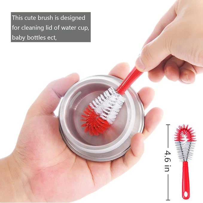ALINK 5-Pack Red Bottle Brush Cleaner Set - Image 5