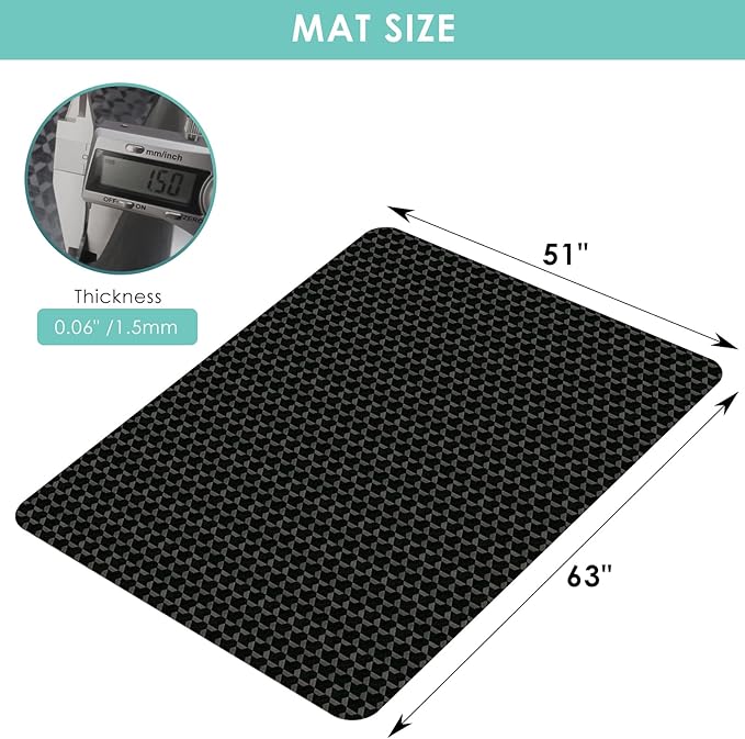 Vicwe Office Chair Mat for Hardwood Floor, Gaming Chair Mat for Hardwood - Image 7