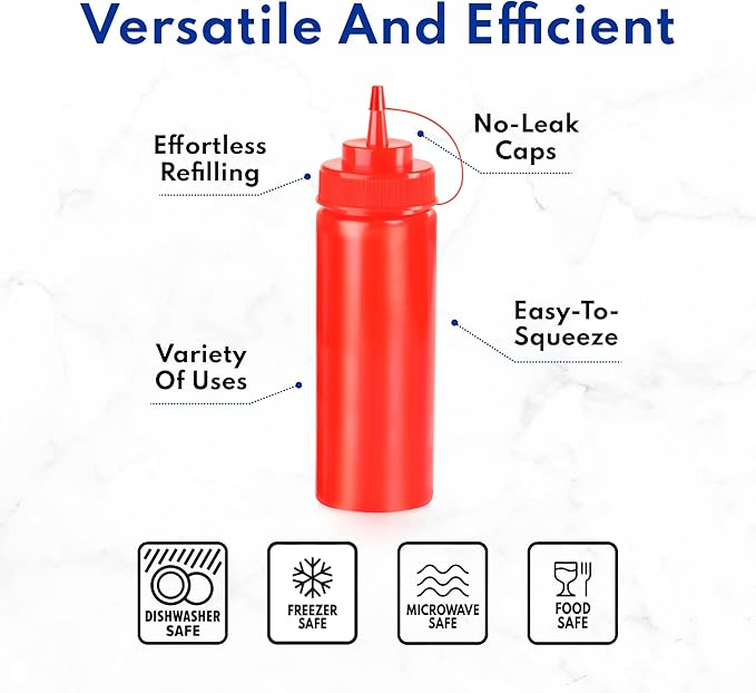 New Star Foodservice 26313 Squeeze Bottles, 12 oz - Image 6