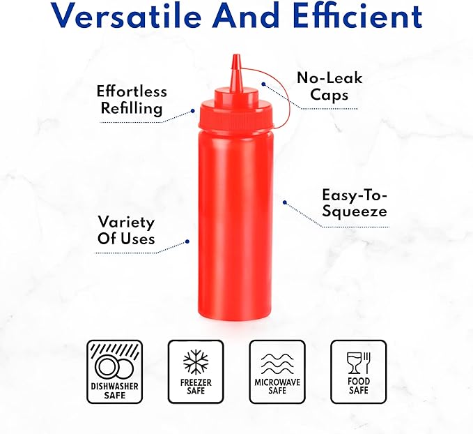 New Star Foodservice 26498 Squeeze Bottles, 12 oz - Image 4