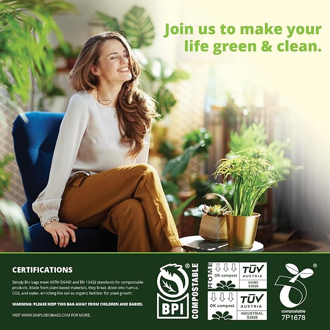 Simply Bio 13 Gallon Compostable Trash Bags Liners - Image 5