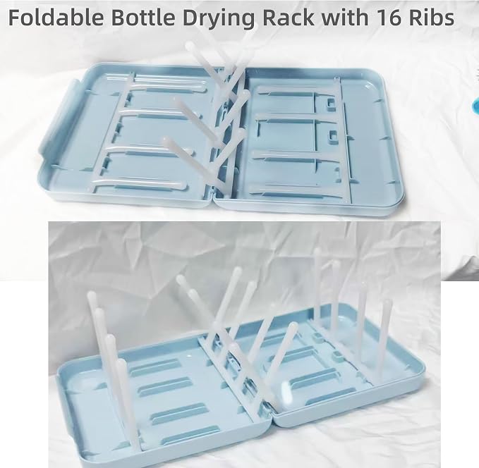 Travel Bottle Drying Rack Space Saving, Foldable Bottle Drain Rack - Image 3