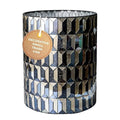 Escenzy Modern Bathroom Trash Can Mosaic Glass 6L | Decorative Small Garbage by Escenzy