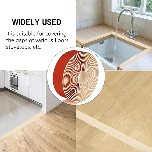 20Ft Floor Transition Strip Self Adhesive Vinyl Cover Floor Strip Flat Divider - Image 5