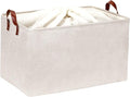 DULLEMELO Large Beige Storage Basket 70L Oversized Canvas Fabric Storage Bin by DULLEMELO